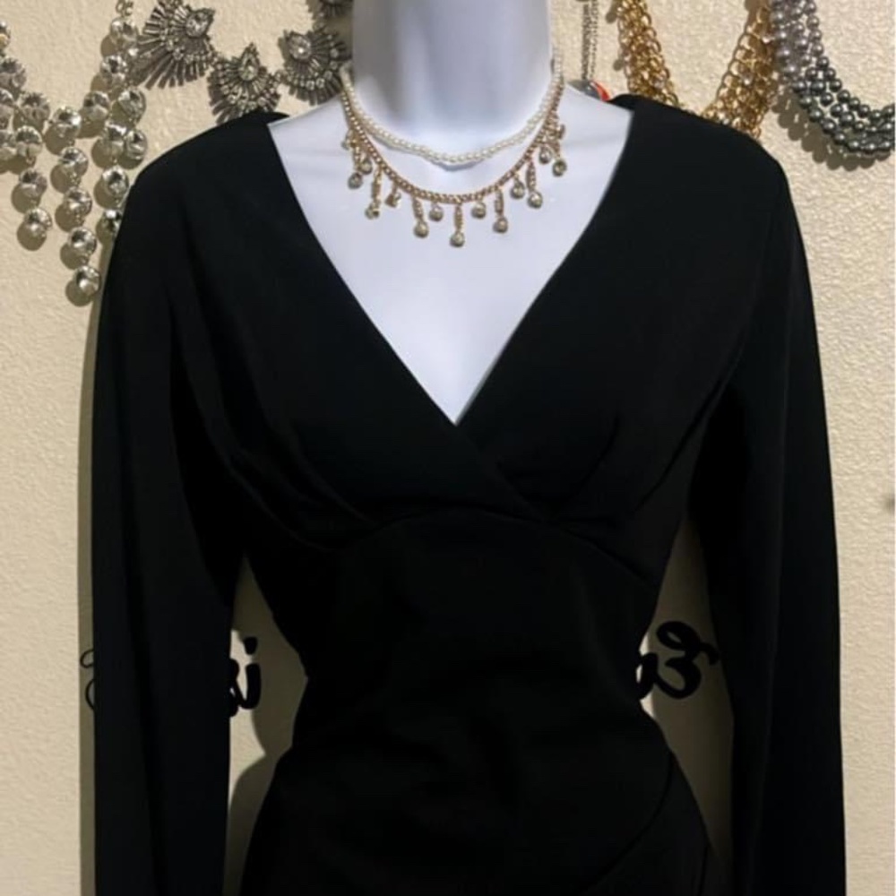 Black Rouched Bodycon dress